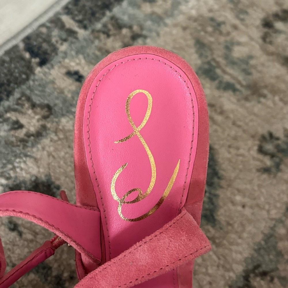 Sam Edelman pink suede heels